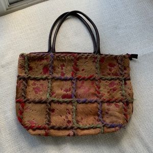 Berge Tote/Handbag Genuine Leather Made in Italy Cowhide Patchwork